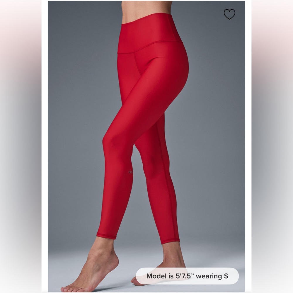 Alo 7/8 High-Waist Airlift Legging in Bold Red 🌹 - Picture 2 of 5